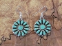 Leander Nez Turquoise Dangle Earrings 1 1/2