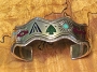 Carolyn Pollack Sterling Inlay Bracelet 3/4"Wide