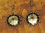 Zuni Silver and Inlay Post Earrings 1 1/4