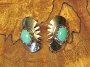 Turquoise Navajo Post Earrings 3/4