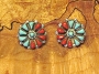 Zuni Coral & Turquoise Post Earrings 3/4