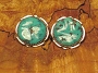 Zuni Chunky Turquoise Clip On Earrings .8