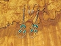 Navajo Liquid Sterling Dangle Earrings 2 1/2
