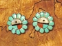 Zuni Sun God Clip On Earrings 3/4
