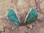Navajo Large Turquoise Post Earrings 1