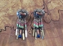 Navajo Hearts and Dangles Post Earrings 1 3/4