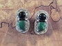 Malachite & Black Onyx Post Earrings 1