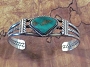 Navajo Blue Gem Turquoise Bracelet 3/4