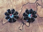 Zuni Multi-Stone Inlay Flower PostEarrings 3/4