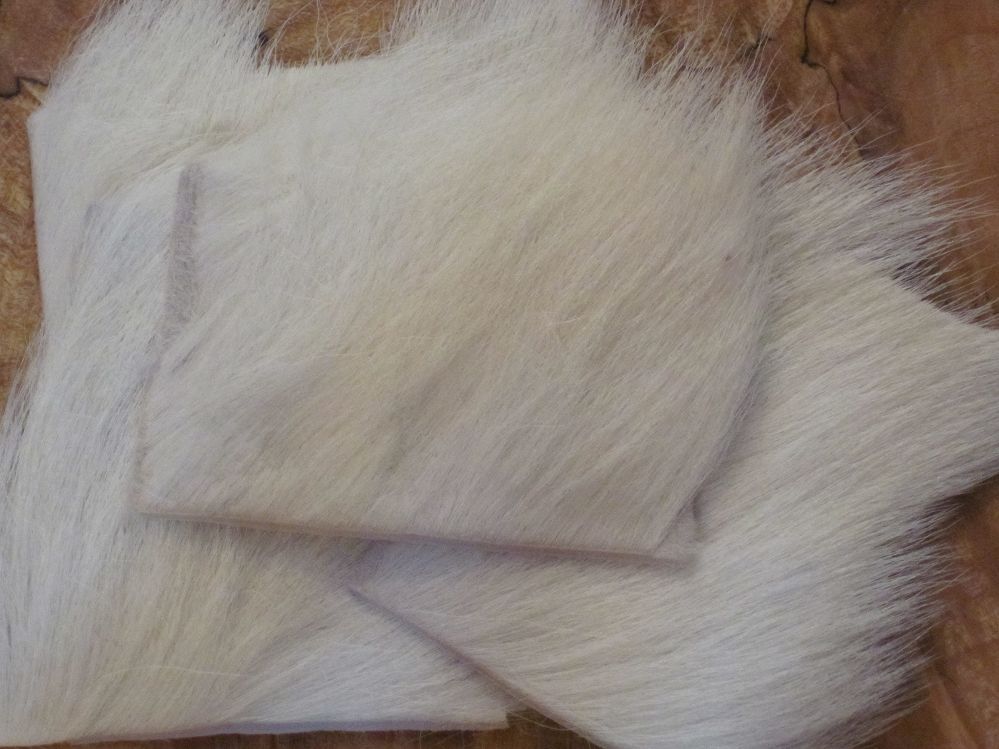 Calf Body Hair 4 Pack Bulk White in Natural Hair & Fur