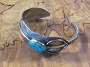 Navajo Feather & Turquoise Bracelet 6 1/2