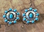 Turquoise Concho Post Earrings 1