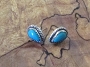 Navajo Vintage Turquoise Post Earrings 1/4