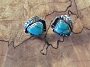 Vintage Navajo Turquoise Post Earrings 1/2