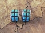Stunning Navajo Hoop Post Earrings 3/4
