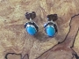 Petite Turquoise&Sterling Post Earrings 1/3