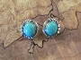 Navajo Sterling&Turquoise Post Earrings .6