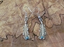 Navajo Sterling Feather Dangle Earrings 1 3/4