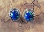 Navajo Malachite/Azurite Post Earrings 3/4