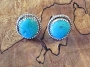 Navajo Nugget Turquoise Post Earrings 1/2