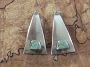 Sterling w/ Turquoise Post Earrings 1 3/4
