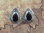 Black Onyx Teardrop Post Earrings 1