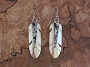 Mary Yazzie Sterling Dangle Earrings 2 1/4"Long