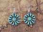 Leander Nez Turquoise Dangle Earrings 1 1/2"Long