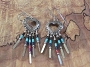 Navajo Mult-stone Dangle Earrings 2 1/4