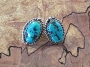 Vintage Kingman Turquoise Post Earrings 3/4