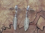 Navajo Sterling Feather PostEarrings 1 1/2