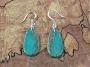 Matrix Turquoise Dangle Earrings 1 1/2