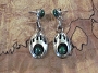 Hopi Paw with Malachite Post Earrings 2 3/4
