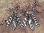 Navajo Spiny Oyster & Feathers PostEarrings 2