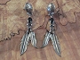Navajo Onyx & Feather Earrings Post 3