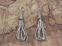 Navajo Liquid Silver Dangle Earrings 2 1/2