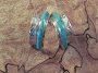 Navajo Turquoise Inlay Post Earrings 1