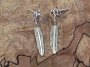 Navajo Feather Post Earrings 1 1/4