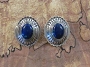 Navajo Azurite & Malachite Post Earrings 1