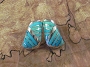 Masha Turquoise Inlay Post Earrings 1