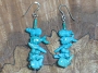 Animal Fetish Turquoise Earings Turquoise 1 1/2