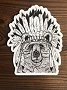 Grizzly Headdress Sticker