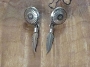 Navajo Sterling Concho/Feather PostEarrings