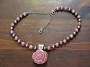 Carolyn Pollack Rose Flower Necklace 14 1/4"to18"