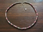 Rose Quartz and Green Turquoise BeadNecklace 17.5"-19.75"