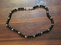 Navajo Black Onyx & Turquoise Necklace 20"