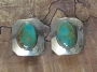 Navajo Silver & Blue/Green Turq PostEarrings 1