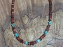 Fire Opal & Turquoise Choker 15