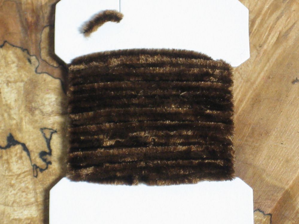 Chenille3 Yds. Dark Brown Medium in Synthetic Chenille